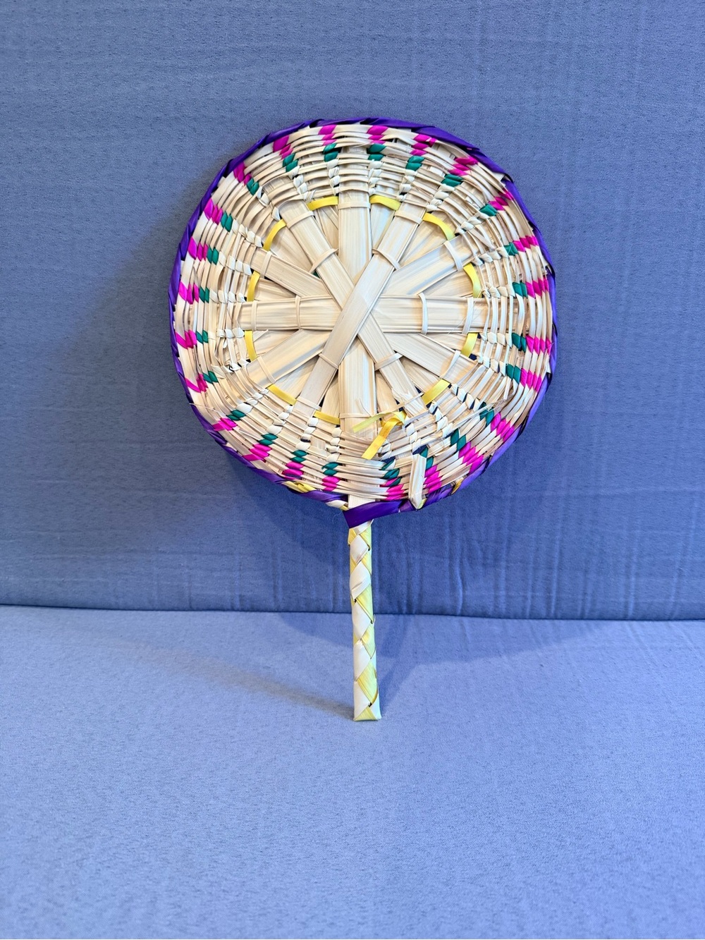 Disney Handwoven Palm Fan - Epcot Mexico